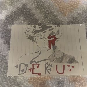 A drawing of a mha character